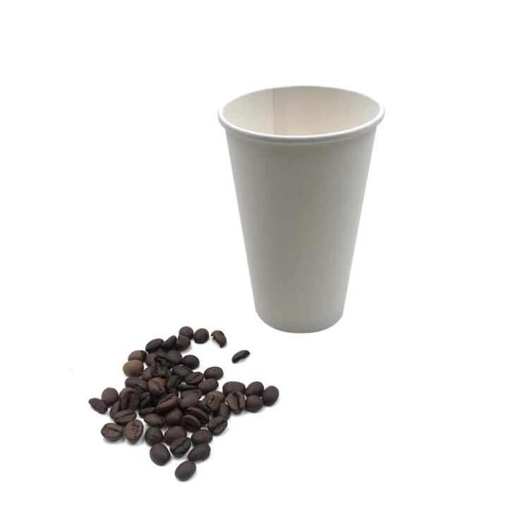 Vaso de papel de café de pared simple desechable 100% biodegradable